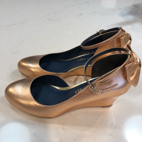Shoes of Prey Rose Gold Wedges - Picture 1 of 8